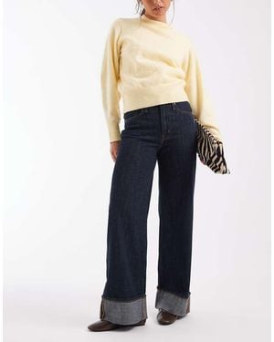 Gap Wide Leg Cuffed Jeans - Blue