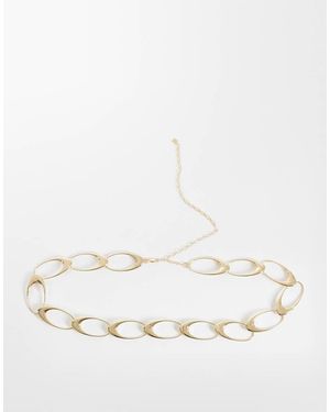 ASOS Cinturón Estilo Cadena Con Eslabones Ovalados - Neutro
