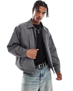 ASOS Oversized Cropped Coach Jacket - Gray