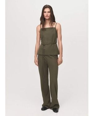 Mango Straight Trouser Co-ord - Green