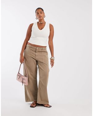 ASOS Asos design curve – cargohose - Natur