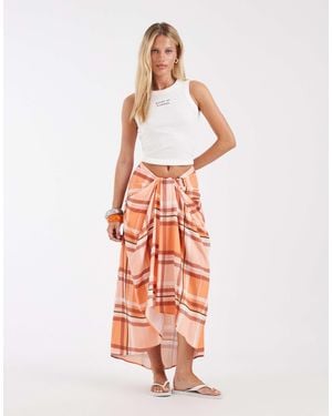 ASOS Wrap Midi Skirt - White