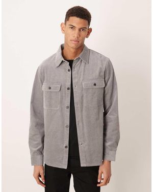 Mango 100% Cotton Cord Shacket - Grey