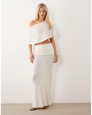 Aria Cove – maxi-strandrock aus feinstrick - Natur