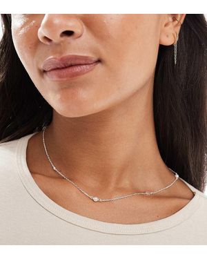 Kingsley Ryan Ketting Versierd Met Parels En Parelmoer Klavertje Van Sterling - Naturel
