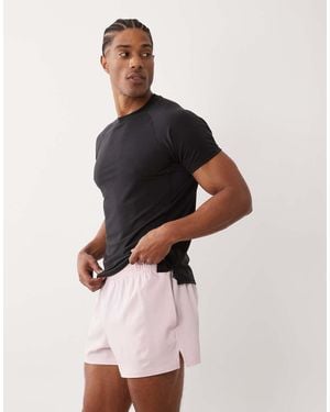 4505 Icon 3 Inch Quick Dry Running Shorts With Back Phone Pocket - Pink