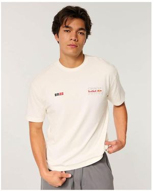 Hollister Boxy Oracle Bull Racing Graphic Tee - White