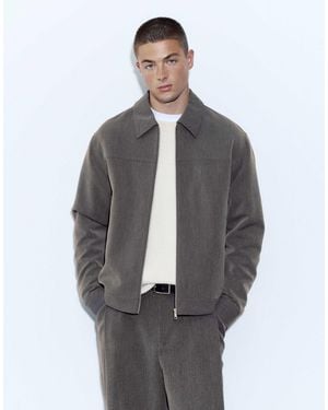 Pull&Bear Basic jacke mit reißverschluss - Grau