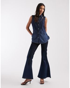 Wrangler X Lainey Wilson Flame Flared Jeans - Blue
