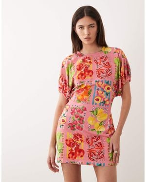 Never Fully Dressed Short Sleeve A-line Mini Dress - Red