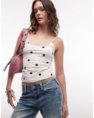 Monki Scoopneck Vest Top - White