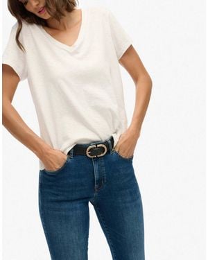 Superdry – schlagjeans aus baumwolle - Blau