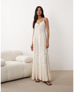 Iisla & Bird – halbtransparentes maxikleid - Natur