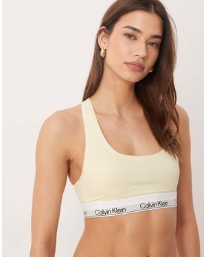Calvin Klein Icon Cotton Modal Unlined Bralette - Natural
