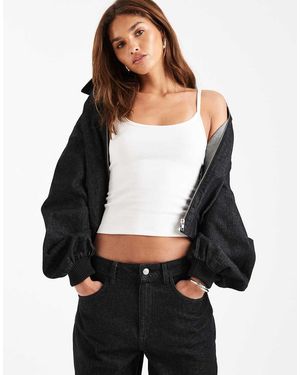 ASOS Scoop Neck Cami With Elastic Straps - White