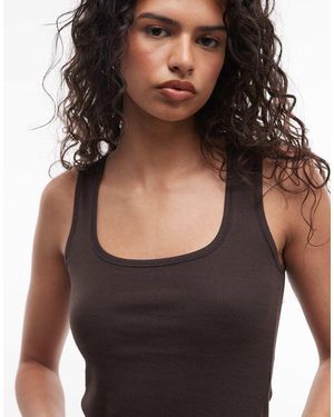 Monki Top Oscuro De Tirantes Y Estilo Años 90 De Canalé - Negro