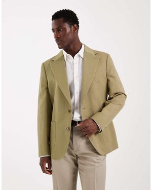 ASOS Mix & Match Linen-rich Slim Suit Jacket - Natural