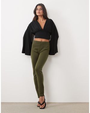 ASOS Leggings Con Dettaglio A Fondo Spaccato - Verde