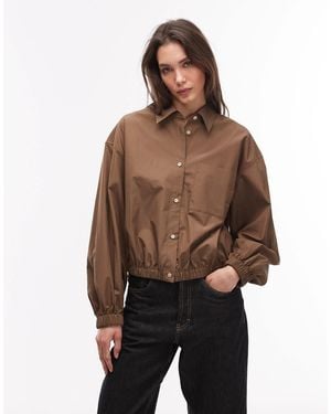 ARKET Bubble Hem Shirt - Brown