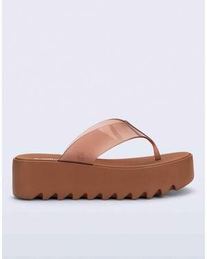Melissa Thong Platforms - Brown