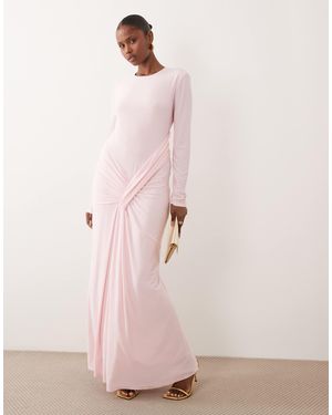 DASKA – langärmliges stretch-maxikleid - Pink