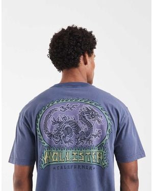 Hollister New York Back Graphic T-shirt - Blue