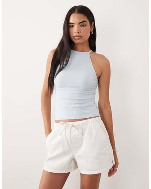 ASOS Cotton 90's Strappy Racer Tank - White