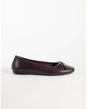 New Look Ballerina aus kunstleder mit schleife - Weiß