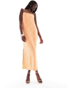 Object Textured Cami Midi Dress - White