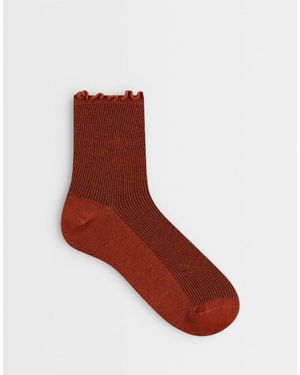 TOPSHOP – gerippte socken - Rot