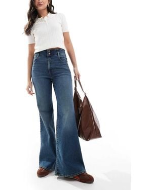 Levi's Ribcage Bells High Rise Flare Jeans With Corset Detail - Blue