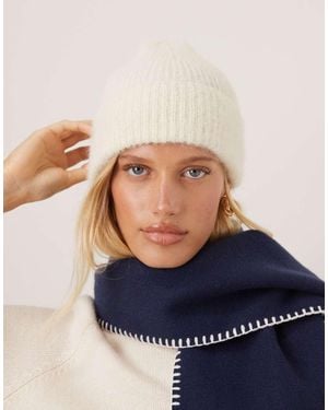 ASOS Fluffy Knit Beanie - Blue