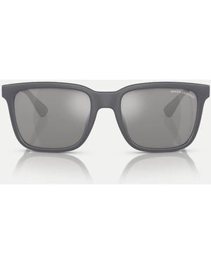 ARMANI EXCHANGE Gafas De Sol Con Montura Rectangular Y Lentes Grises Efecto Espejo Polarizadas Ax4112Su De