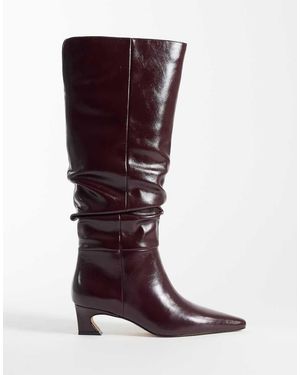 Steve Madden Clear Out Botas Por La Rodilla Fruncidas Con Tacón Bajo En-Rojo - Morado