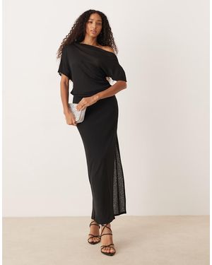ASOS Mesh Maxi Skirt - Black