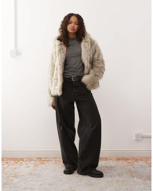 The Ragged Priest Faux Fur Coat With Hood - Natural