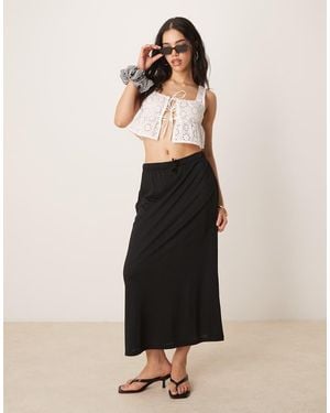 Jdy Luchtige Midi-Rok Met Strikdetail - Zwart