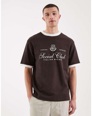 ASOS Relaxed T-shirt With Football Graphic - Black