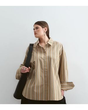 ARRANGE Curve Premium Oversized Shirt - Natural