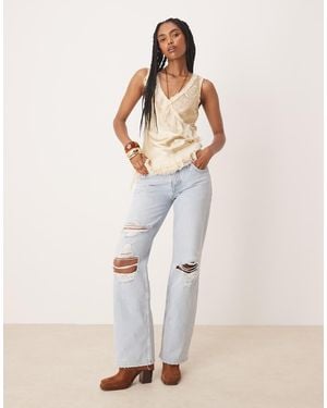 Free People Tennessee Low Rise Jean - Natural