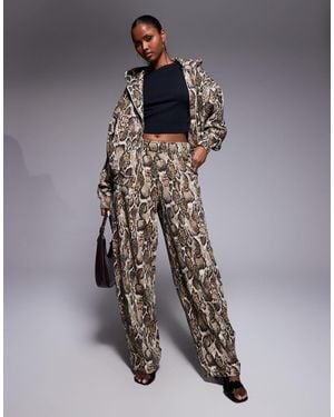 AFRM Ryan Cotton Barrel Tracksuit Bottoms Co-ord - Natural