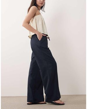 Threadbare Pantalones De Pernera Ancha Sin Cierres De - Azul