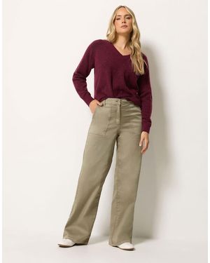 Long Tall Sally Cargo Wide Leg Trousers - Red