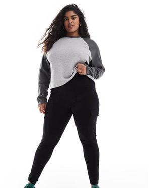 Yours Cargo Pocket Ponte leggings - Black