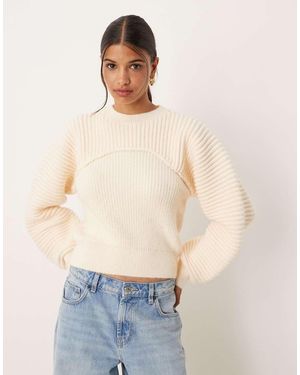 ASOS Knitted Sculpted Jumper - Blue