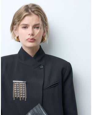 ASOS Brosche mit herabfallendem perleneffekt - Blau