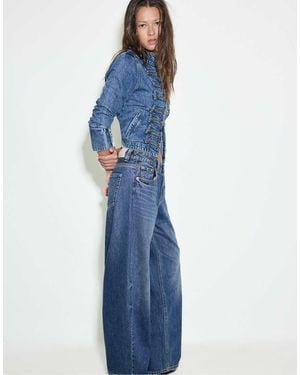 Stradivarius D80 Barrel Fit Jeans - Blue