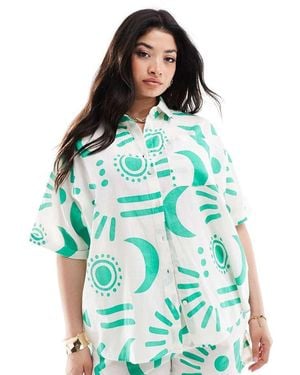 Yours Linen Shirt - Green