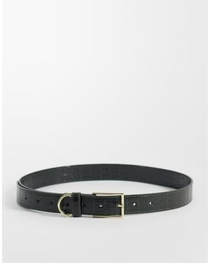ASOS Square Buckle Hip And Waist Belt - Grey