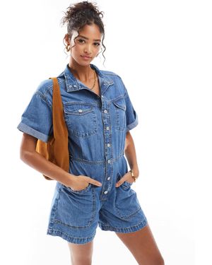 Levi's Short Overall Denim Playsuit - Blue